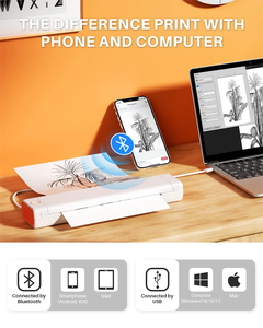 Phomemo A4 impresora M08F mini impresora térmica portátil impresora de documentos móvil inalámbrica para viaje de negocios trabajo <span class=keywords><strong>Estudio</strong></span> - Product Image 6