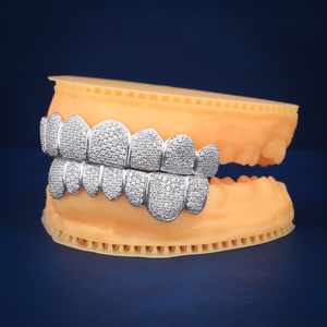 Elegantes Grillz de Plata de Ley 925 con Diamantes de Moissanita para Hombres y Mujeres, Joyería de Lujo para Dientes con Apariencia de Moda Iced Out - Product Image 3