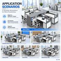 Cloisons de bureau modulaires, bureaux informatiques, bureaux pour personnel, tables de bureau, postes de travail en cubicle pour l'école et le bureau