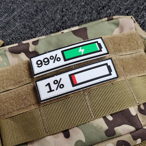 Parche Táctico de Tela de Lona 3D con Adhesivo de Goma de Alta Calidad, Resistente a la Decoloración, con Gancho y Bucle, Lentejuelas con Indicador de Carga 1% 99% - Product Image 4