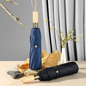 Dd3847 Automatic <b>Windproof</b> Custom Gift Box Lightweight Strong Uv Protection Rain <b>Umbrella</b> With Wood Handle - Product Image 3