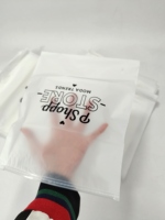 Sac refermable personnalisé avec logo, en PE givré, avec fermeture éclair coulissante, imperméable, pour emballer des t-shirts, des sous-vêtements, des maillots de bain, pochette à fermeture éclair