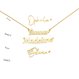 Collana con nome personalizzato collana con nome placcato oro 18K nome personalizzato collana regalo di compleanno <span class=keywords><strong>per</strong></span> il regalo della festa della mamma - Product Image 1