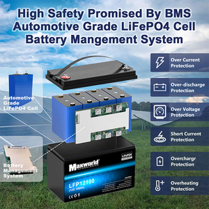 Chu kỳ sâu 12 Volt LiFePO4 pin năng lượng mặt trời lưu trữ năng lượng pin <span class=keywords><strong>lithium</strong></span> ion được xây dựng trong BMS xe điện & công cụ điện - Product Image 2