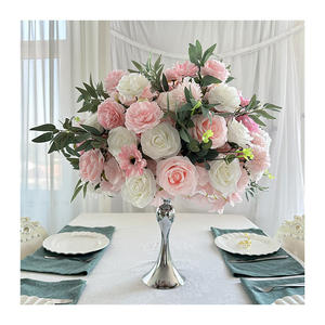 Customized <b>White</b> <b>Artificial</b> Rose <b>Flower</b> Ball Big Wedding Centerpiece Decoration Preserved Feature Valentine's Day - Product Image 2