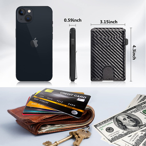 <strong>Smart</strong> Automatic Pop Up Credit <strong>Card</strong> Wallet With Metal Money Clip RFID Blocking Slim Metal Aluminum Wallet For Man - Product Image 3