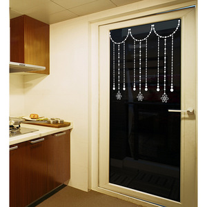 Autocollant de fenêtre à fleurs de noël, 35x50cm, en PVC, imperméable, décoration de vacances, pour salon, chambre à coucher, magasin, mur en verre, DLX1005 - Product Image 3