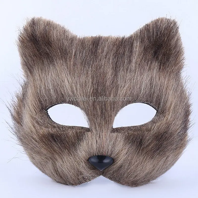 Halloween Cosplay Costume mezza faccia Animal Party Cat FOX Masks