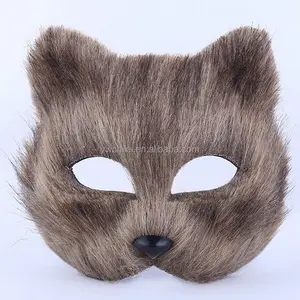 Halloween Cosplay Costume Half Face Animal Party Cat FOX Masks