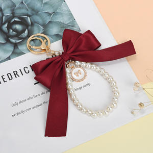 Llavero Personalizado con Corazón de Cereza, Colgante de Cinta de Encaje Floral, Gancho Metálico en Forma de Corazón para Llavero Coach, Accesorio de Adorno - Product Image 2