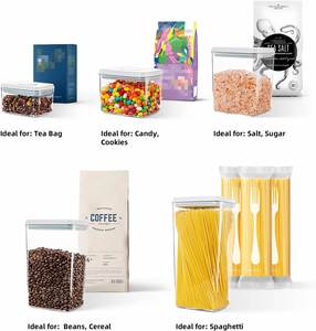 Conteneur de stockage alimentaire en plastique scellé au design moderne, hermétique, anti-fuite, anti-humidité, écologique, carré en PET pour une utilisation en cuisine - Product Image 4