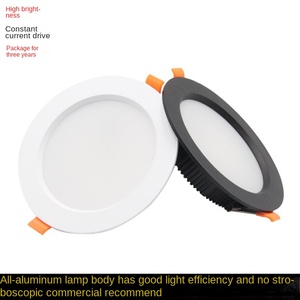 Ultrafino 3W Delgado LED Downlight Alta calidad Negro Carcasa IP44 Ajustable Montado en superficie Uso interior Hoteles 3000K SMD COB - Product Image 5