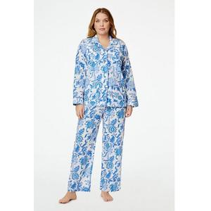Ensemble de pyjama en coton imprimé à la main pour femmes, confection artisanale, vêtements de nuit confortables, coupe décontractée pour dormir - Product Image 1