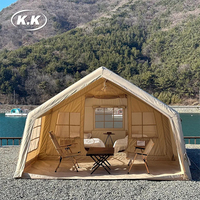 Kawagebo Kamp (KK) 12' X 16' Gonflable 17.2 ㎡   Tente de camping familiale en coton de luxe, cabane portable pour glamping