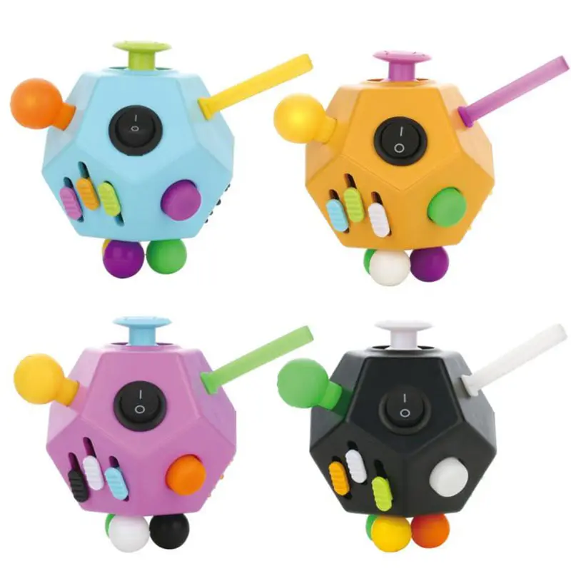 Mini 12 Sides Magic Fidget finger spinner cube Relieves Stress toy