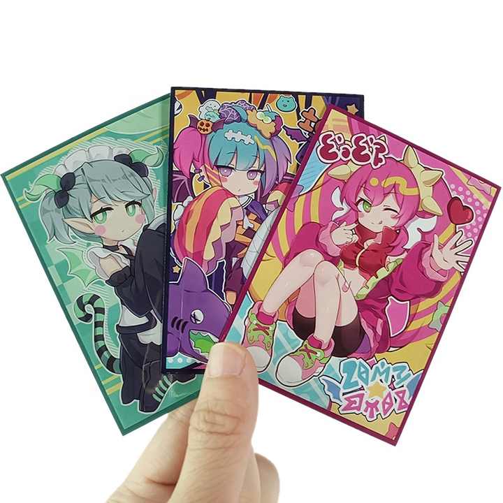 anime trading card sleeves 60 PCS for MTG/PTCG, 67 X 92mm Card Sleeves Compatible with Standard Size Board Game Cards Toys Each pack contains 100 TCG trading card sleeves that are 66mm x 92mm in size Customized 62x89mm Anime Art Card