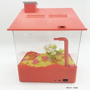 Vendita calda DC 5v luce del serbatoio di pesce a led dell'acquario tavolino da caffè piccoli acquari mini acquario acquario con display digitale kit completo - Product Image 4