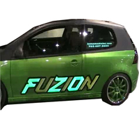 Fabrika kaynağı Glow araç Wrap ile ses aktif araç reklam araba vücut veya araba arka cam için