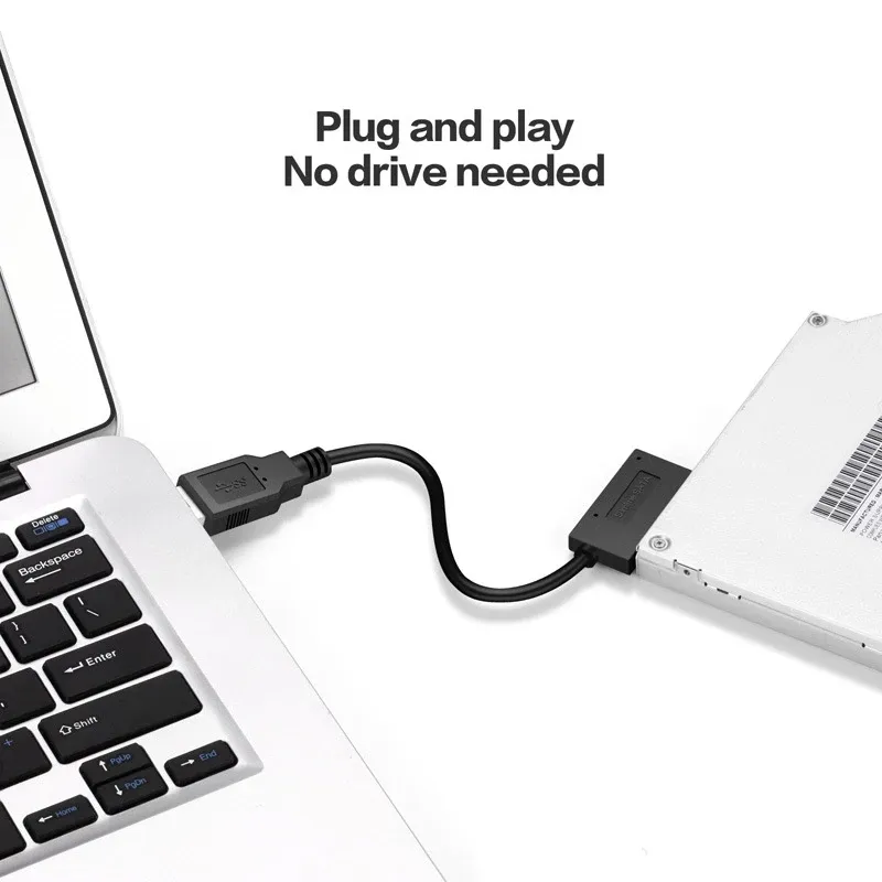 Шт. 35 см 6P 7 CD/DVD Rom SATA USB 2,0 конвертер Slimline Sata 13 Pin USB адаптер Тросовый привод для портативных ПК Ноутбук