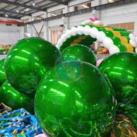 Logo personnalisé gonflable boule à miroir paillettes ballons scellés PVC pour la publicité d'événements promotionnels décoration de scène de fête de mariage