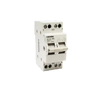 Cemig Hoge Kwaliteit Omschakelaar 2P 63A 230/400VAC Modulaire Dual Power Manual Transfer Isolator Switch Din Rail installatie