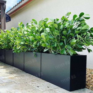 Jardinières rectangulaires élégantes en fibre de verre FRP pour intérieur/extérieur avec fleurs artificielles en fibre de verre - Product Image 6