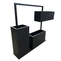 Jardinière rectangulaire en acier inoxydable 304 galvanisé et thermolaqué, durable, pour jardinage, vente en gros directe usine