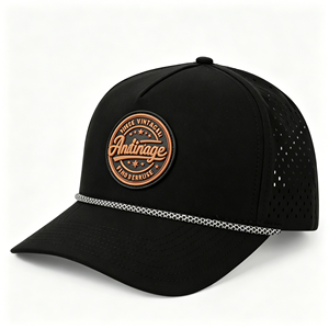 Casquette de chauffeur de haute qualité avec logo personnalisé en cuir, visière plate, patchs western, fournisseurs de chapeaux en gros - Product Image 3