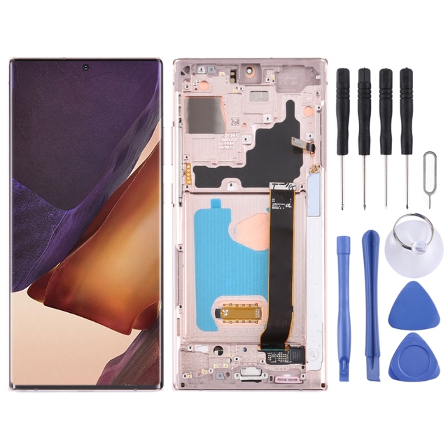 Original Super AMOLED LCD Screen for Samsung Galaxy Note20 Ultra SM-N986(5G Version) Digitizer Full Assembly With Frame