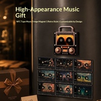 Coffret Cadeau Magnétique en Acrylique pour Réfrigérateur, Boîte à Musique, Motif Cassette, NFC Intégré, Cadeau Promotionnel d'Entreprise Créatif
