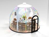 Dôme de réception extérieur pour glamping, tente bulle en polycarbonate étanche pour complexes hôteliers, hôtels, événements et fêtes