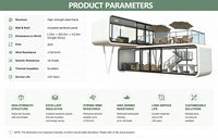 Maisons conteneurs préfabriquées mobiles en acier galvanisé avec finition extérieure en panneaux d'aluminium pour parcs forestiers et stations balnéaires – Livraison rapide