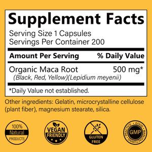 Suplementos Personalizados de Extractos de Maca 500mg, Apoyo a la Salud para Hombres y Mujeres, Cápsulas de Complejo de Maca - Product Image 4