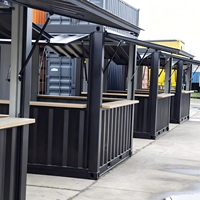 Kiosque de café, bar, restaurant rapide, magasin de proximité, mini-conteneur modulaire préfabriqué de 10 pieds pour bar à café de rue