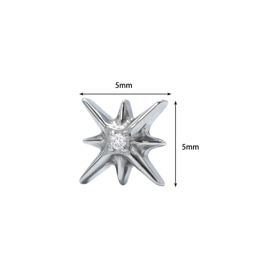 Étoile octogonale argent