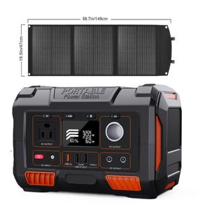 Charge solaire Alimentation de stockage d'énergie <span class=keywords><strong>pour</strong></span> l'extérieur 110v 220v <span class=keywords><strong>Batterie</strong></span> au lithium de secours <span class=keywords><strong>pour</strong></span> la maison <span class=keywords><strong>Batterie</strong></span> solaire rechargeable 300 - Product Image 1