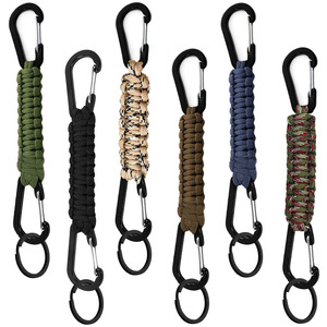 Custom Black Outdoor Sport Hanging for Buckle Carabiner Key Ring Promotion Backpack Pendant Keychains
