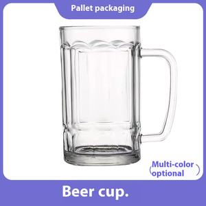 كوب ماء زاركي للبيع بالجملة، كوب بيرة شفاف بسعة كبيرة ومقبض، كوب زجاجي سميك للمشروبات المنزلية كهدية - Product Image 2