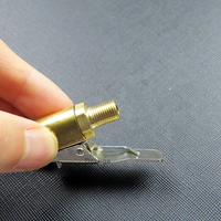Embout de gonflage en cuivre à visser pour réparation de pneus, avec adaptateur à clip pour tuyau de 8 mm
