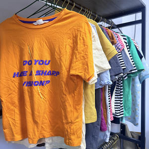 Vente en gros de t-shirts en coton d'occasion pour femmes, amples et confortables, vente directe d'usine, Ukay pour femmes, vêtements usagés élégants - Product Image 1
