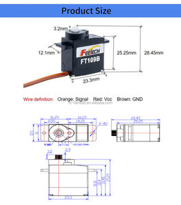 Feetech FT109B 6V 1.8kg Mini Servo boîtier en plastique 280 degrés noyau moteur numérique Servo pour voiture RC AI Robot bras Kit enseignement jouet bricolage - Product Image 6