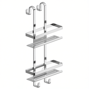 Contenedor Colgante para Ducha, Negro Mate, 17.8 cm de Largo, 28.2 cm de Ancho, 60 cm de Alto, Estante de Almacenamiento para Baño - Product Image 3