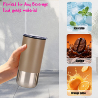 Gobelet de voyage personnalisé en acier inoxydable 16 oz avec paille, logo sur mesure, cadeau de rentrée scolaire