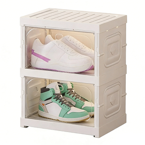 Faltbare Kunststoff-Sneaker-Aufbewahrungsbox mit Magnetischer Klarer Tür Schuh-Organizer-<span class=keywords><strong>Box</strong></span> AJ Display-<span class=keywords><strong>Box</strong></span> Staubdichte Schuhregal-<span class=keywords><strong>Box</strong></span> für Zuhause - Product Image 3