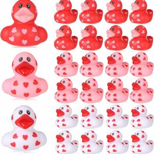 Customizable Pictures Rubber Valentine's Day Duck <b>Pink</b> Heart Squeeze-Sounding Dabbling Toy for Babies 0-24 Months Party <b>Gift</b> - Product Image 5