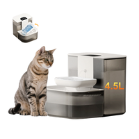 Fuente de Agua Inteligente para Mascotas al por Mayor, 4.5L, con Control por WiFi y Aplicación, Temperatura Constante, Batería de 4000mAh, Recipiente de Cerámica para Perros y Gatos