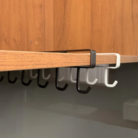 Moderne metalen keukenopbergrek onderkast mokhouder schuifbare koffiekopjeshouder plank organizer voor huishoudelijke voorraadkast