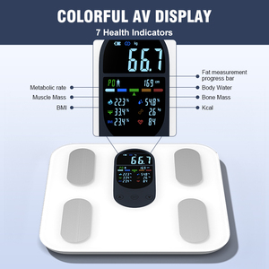Thiết kế ban đầu lớn màn hình <span class=keywords><strong>LED</strong></span> thông minh quy mô cá nhân kỹ thuật số phòng tắm cơ thể BMI Heart Rate Body Fat Scale - Product Image 2