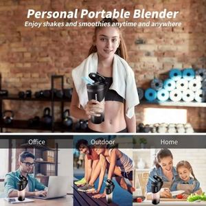Licuadora Portátil Recargable, Mini Licuadora Inalámbrica para Frutas y Smoothies, con Pajita - Product Image 6