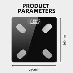 เครื่องชั่งน้ำหนักอัจฉริยะสำหรับใช้ในห้องน้ำหน้าจอแบบไฟพื้นหลังอัจฉริยะน้ำหนักตัวเครื่องนวดกล้ามเนื้อน้ำไขมันขนาดมวลกล้ามเนื้อ BMI พร้อม iOS แอนดรอยด์แอป - Product Image 6